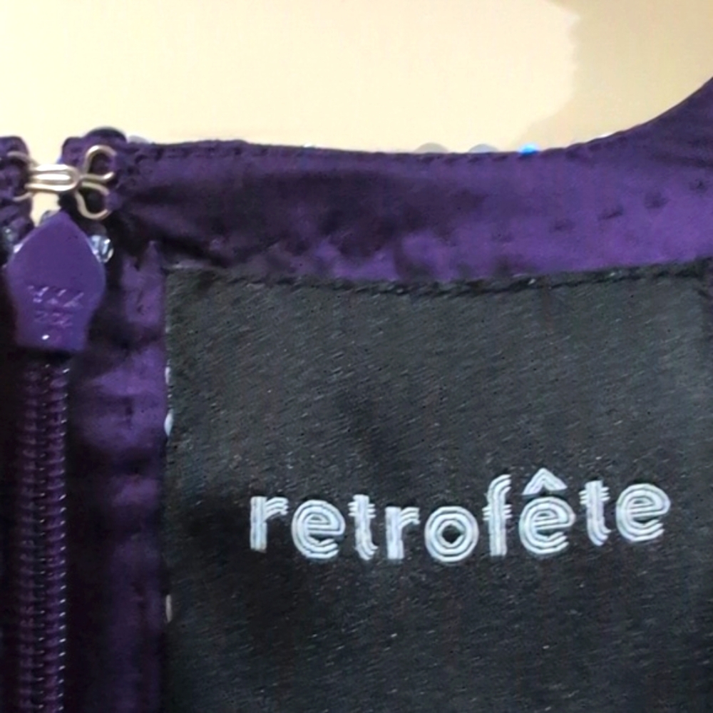 Retrofete Sequin Low Cut Boho Coastal Party Luxury Romper Size xs - Picture 2 of 8